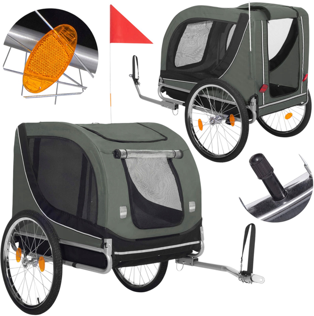 Przyczepka rowerowa dla psa Springos HA5259 (5907719476278) - obraz 5