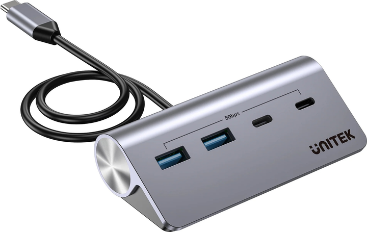 USB Hub Unitek uHUB Q4 4-in-1 USB-C Hub Space Grey (H1337AGY01) - obraz 3
