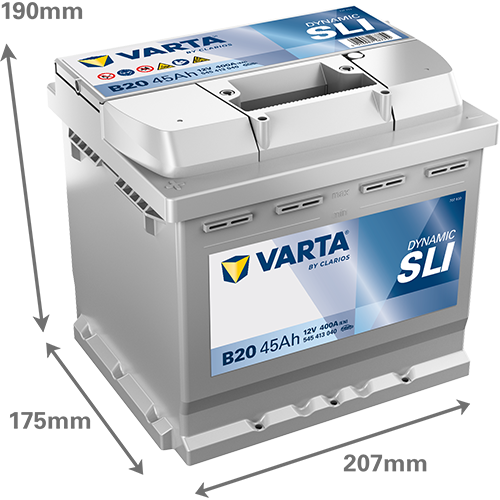 Автомобильный аккумулятор Varta Dynamic SLI 45А (+/-) B20 (400EN) (545413040) - изображение 4