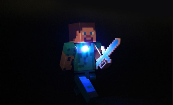 Игровой набор Minecraft фигурки Стив, Крипер, Голем, житель и аксессуары - изображение 4