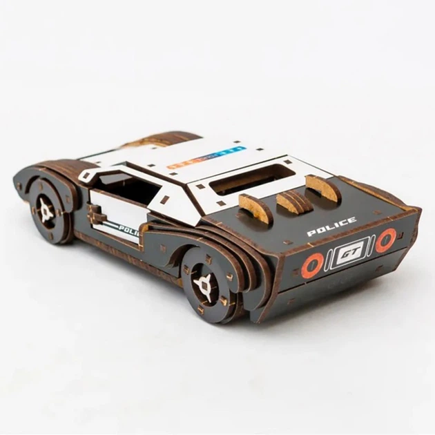 Деревянный 3D конструктор Fast car Gt Puz-26916, 164 детали - изображение 3