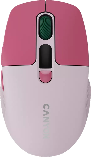 Mysz Canyon MW-26 LCD Silent Wireless/Bluetooth Pink (CNS-CMSW26P) - obraz 1
