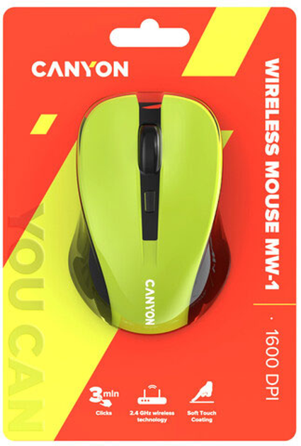 Миша Canyon MW-1 Wireless Yellow (CNE-CMSW1Y) - зображення 6