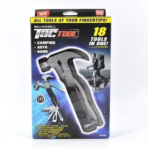 Мультитул 18в1 с молотком и ключом Multi Hammer многофункциональный инструмент 4908 - изображение 10