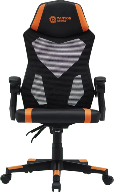 Fotel gamingowy Canyon Flow MCH01 Mesh Black-Orange (CNE-MCH01) - obraz 1