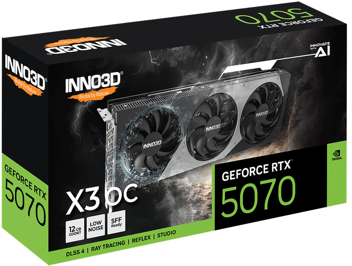 Видеокарта INNO3D GeForce RTX 5070 X3 OC (N50703-12D7X-195064L) - изображение 2