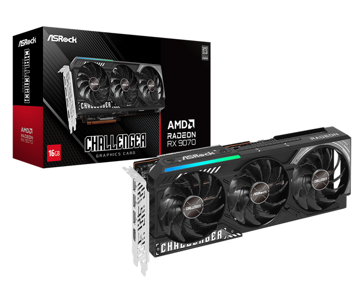 Видеокарта ASRock Radeon RX 9070 Challenger 16GB (RX9070 CL 16G) - изображение 6