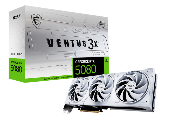 Відеокарта MSI GeForce RTX 5080 16G VENTUS 3X OC WHITE - зображення 7