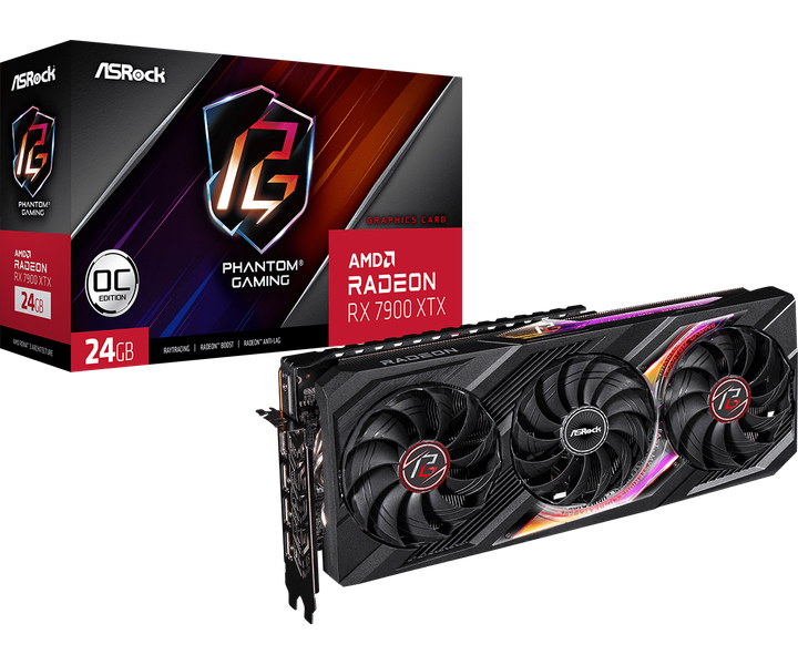 Видеокарта ASRock Radeon RX 7900 XTX Phantom Gaming 24GB OC (RX7900XTX PG 24GO) - изображение 5