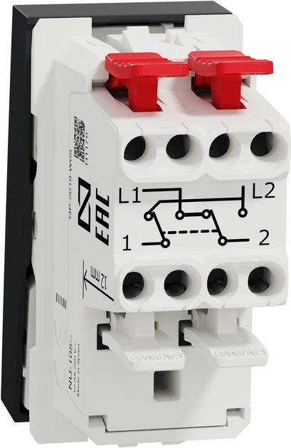 Перемикач 1-клавішний перехресний Schneider Electric Unica New 10А 1 модуль антрацит NU310554 - изображение 3