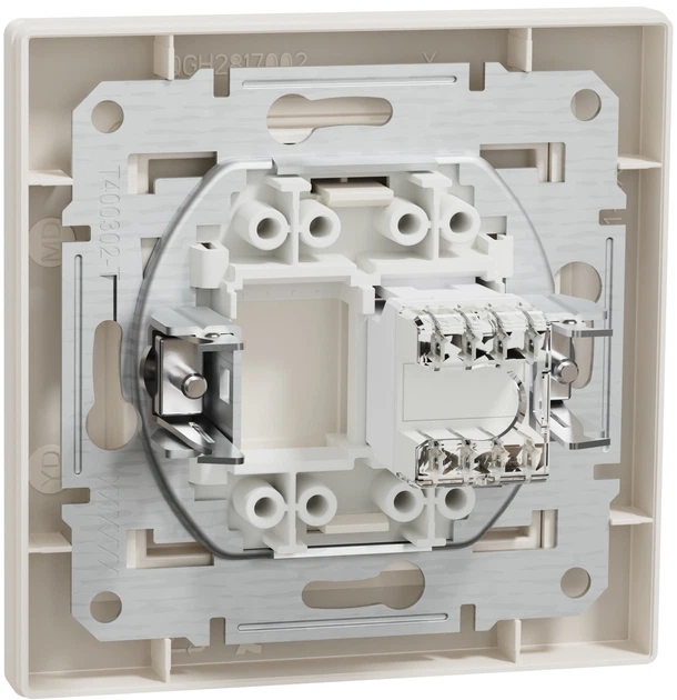 Розетка комп'ютерна RJ45 UTP кат. 5Е Schneider Electric Asfora Крем EPH4300123 - зображення 2