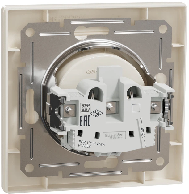 Розетка без заземлення Schneider Electric Asfora Крем EPH3000123 - изображение 3