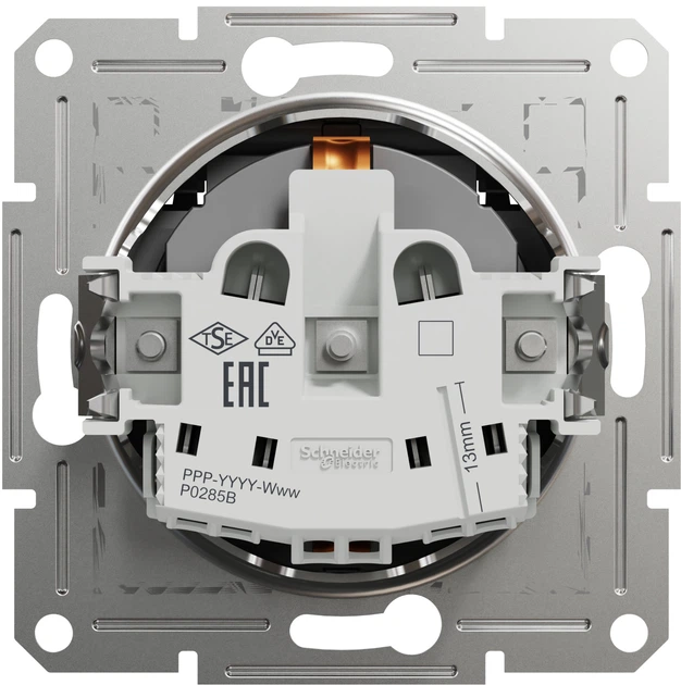 Розетка з кришкою з заземленням Schneider Electric Asfora Антрацит EPH3100171 - зображення 2
