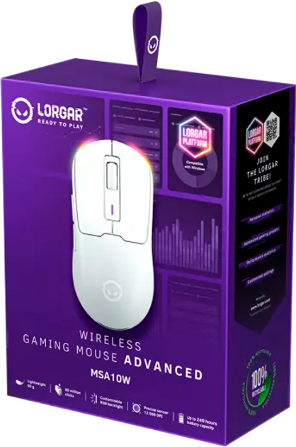 Mysz Lorgar MSA10W Wireless Gaming White (LRG-MSA10W-WH) - obraz 8