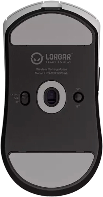 Миша Lorgar Elite MSE90W Wireless/Bluetooth Gaming Mouse White (LRG-MSE90W-WH) - зображення 10