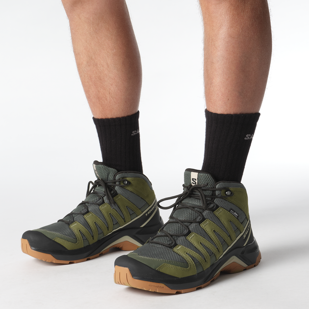 Мужские демисезонные ботинки для туризма с Gore-Tex Salomon X-Adventure Recon Mid Gtx L47814600 42 (8.5US/8UK) 26.5 см Peat/Mar (195751936828) - Фото 2 Мужские демисезонные ботинки для туризма с Gore-Tex Salomon X-Adventure Recon Mid Gtx L47814600 42 (8.5US/8UK) 26.5 см Peat/Mar (195751936828) - изображение 2