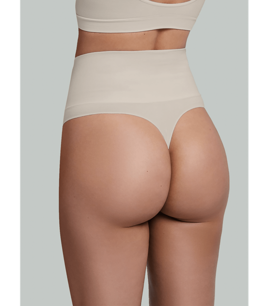Безшовні жіночі трусики стрінги String Shapewear - Giulia - STRING SHAPEWEAR - S/M - Light Nude - зображення 2