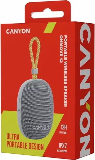 Портативна колонка Canyon OnMove 12 5W Grey (CNE-CBTSP12GY) - зображення 4