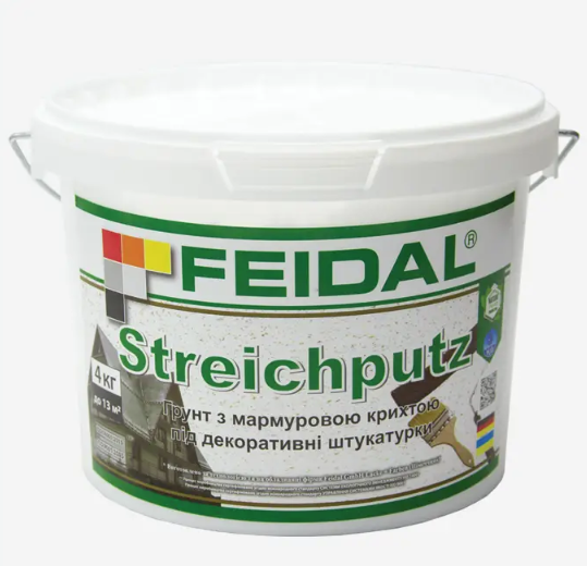 Грунт с мраморной крошкой под декоративные штукатурки Streichputz Feidal 16кг - изображение 3