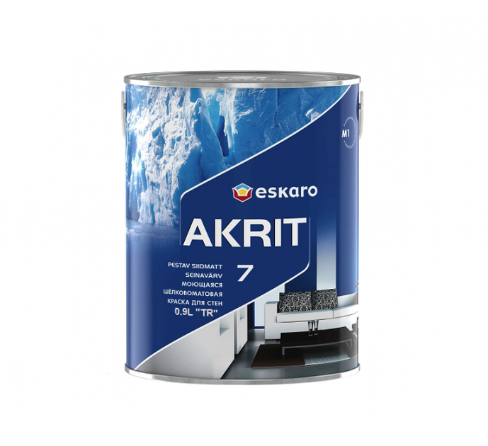 Краска интерьерная ESKARO AKRIT 7 (под тонировку, прозрачная В3) 0.9л - изображение 2