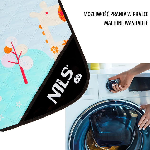 Покривало для пікніка Nils Camp NC8028 195 x 200 см Жирафа (5907695549614) - зображення 5