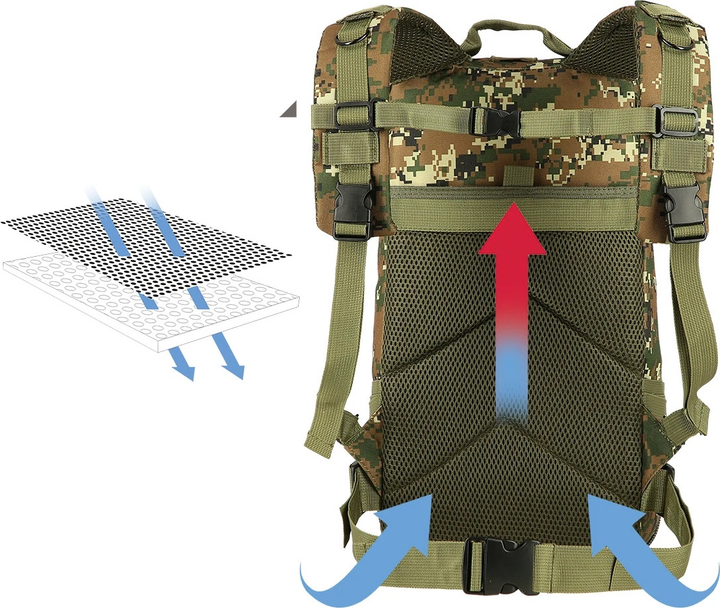 Туристичний рюкзак Nils Camp CBT7204 Solid Defender Зелений (5907695597318) - зображення 5