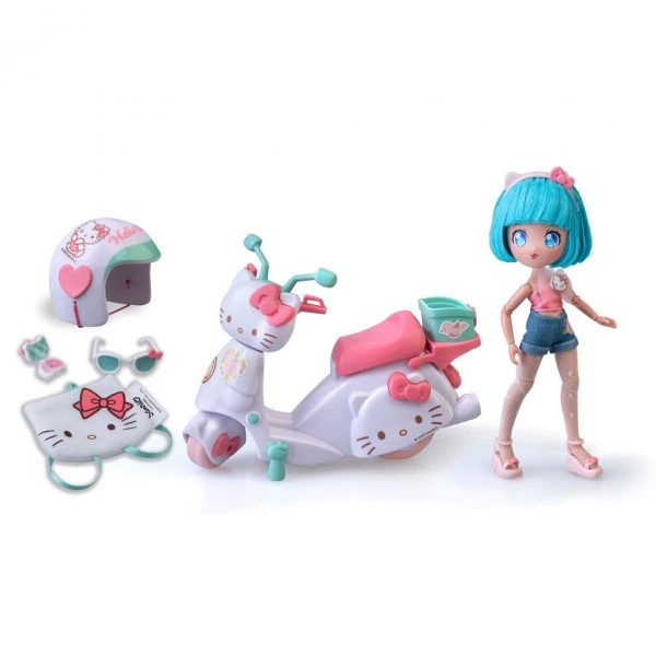 Дитяча лялька "Красуня Пінк на скутері" 4SF Manga Dolls HKTF3000 серії "Hello Kitty" - Фото 4 Дитяча лялька "Красуня Пінк на скутері" 4SF Manga Dolls HKTF3000 серії "Hello Kitty" - зображення 4