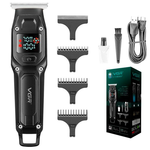 Триммер аккумуляторный для стрижки волос VGR V-964 BLACK - Фото 2 Триммер аккумуляторный для стрижки волос VGR V-964 BLACK - изображение 2