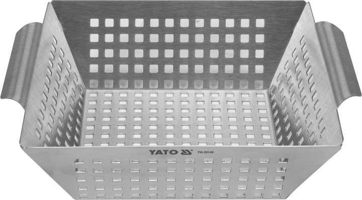 Кошик для гриля YATO нержавіюча сталь 26 x 22 x 7 см (YG-20140) - зображення 1