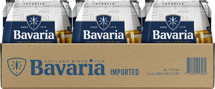 Упаковка пива Bavaria Strong Blond светлое фильтрованное 7.9% 0.5 л х 24 шт (4053400248769) - Фото 1 Упаковка пива Bavaria Strong Blond светлое фильтрованное 7.9% 0.5 л х 24 шт (4053400248769) - изображение 1
