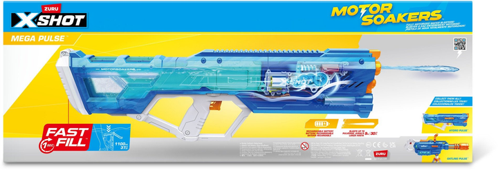Pistolet na wodę Zuru X-Shot Wodny mega pulsacyjny silnik Soaker ZUR-76510857 (4894680036048) - obraz 1