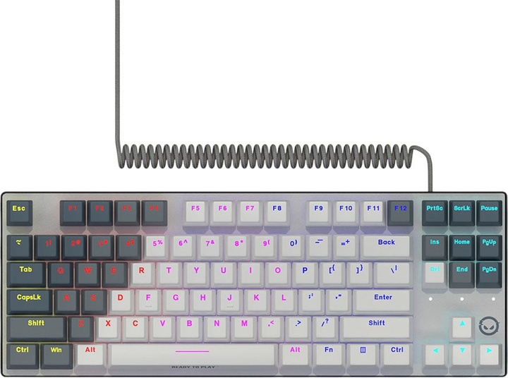 Klawiatura przewodowa Lorgar Azar 514 TKL RGB USB White (LRG-GK514TKL-WH-US) - obraz 1