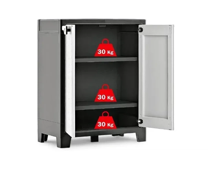 Шафа Keter/Kis Titan Low Cabinet сіро-чорна низька пластикова багатофункціональна (240618) - изображение 4