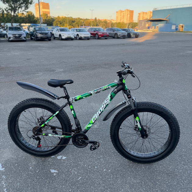 Велосипед Фэтбайк Cross 26"*4" Crossover susp 2025 Рама-19" green khaki - Фото 2 Велосипед Фэтбайк Cross 26"*4" Crossover susp 2025 Рама-19" green khaki - изображение 2