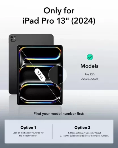Чехол ESR Rebound Hybrid Case 360 Black для iPad Pro 13" M5 | M4 (2025 | 2024) (1B2000106) - изображение 2