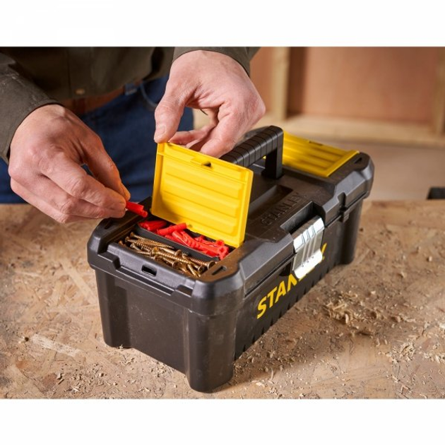 Ящик для інструментів Stanley 125 з органайзером, металевий замок (3253561755156) - зображення 3