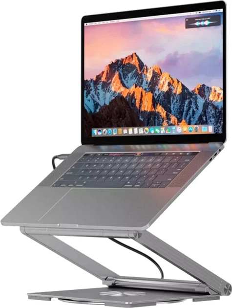 USB-хаб Canyon OnStand 2 Aluminium 6-in-1 з підставкою для ноутбука (CNS-SDS2) - зображення 12