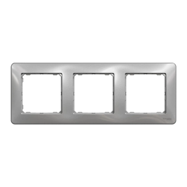 Рамка Schneider Electric Sedna Design трёхместная алюминий SDD313803 - изображение 4