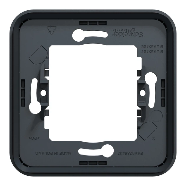 Рамка Schneider Electric Mureva Styl одноместная IP55 без винтов чёрная MUR34107 - Фото 5 Рамка Schneider Electric Mureva Styl одноместная IP55 без винтов чёрная MUR34107 - изображение 5