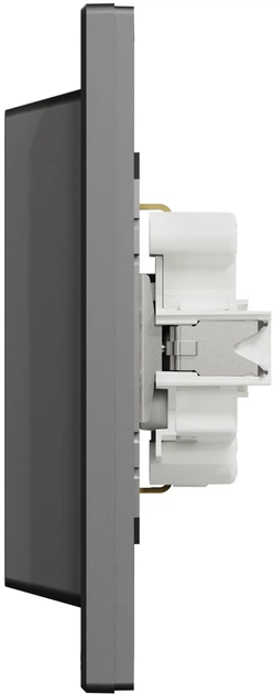 Розетка подвійна з заземленням Schneider Electric Asfora Антрацит EPH9900171 - изображение 4