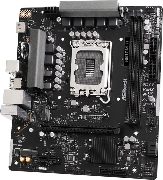 Płyta główna ASRock H810M-H mATX LGA1851 DDR5 (4711581490833) - obraz 3