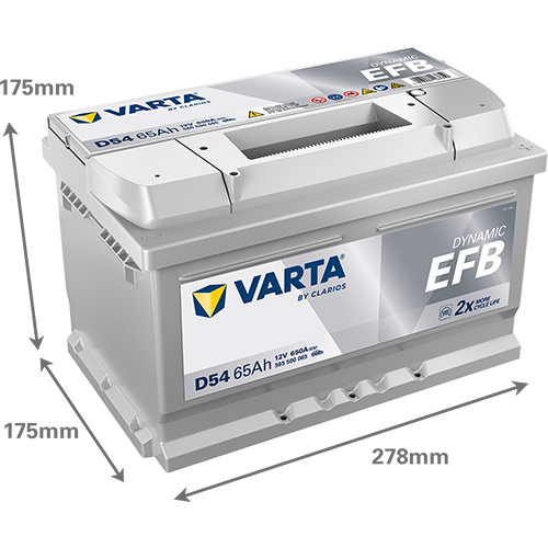 Автомобильный аккумулятор Varta Blue Dynamic EFB START-STOP 65AhH Ев (-/+) D54 (650EN) (565500065) - изображение 2