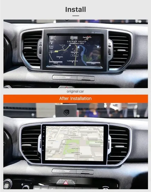 Штатна автомагнітола з навігацією Gps для автомобілів Kia Sportage KX5 2016 2018 9 дюймів Android 10.1 4 ГБ 32 ГБ - зображення 3