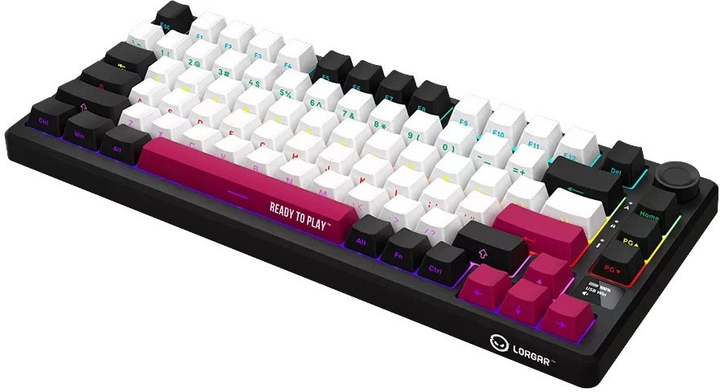 Клавіатура бездротова Lorgar RGB USB/Wireless Black (LRG-KBP7075W-BK-US) - зображення 2