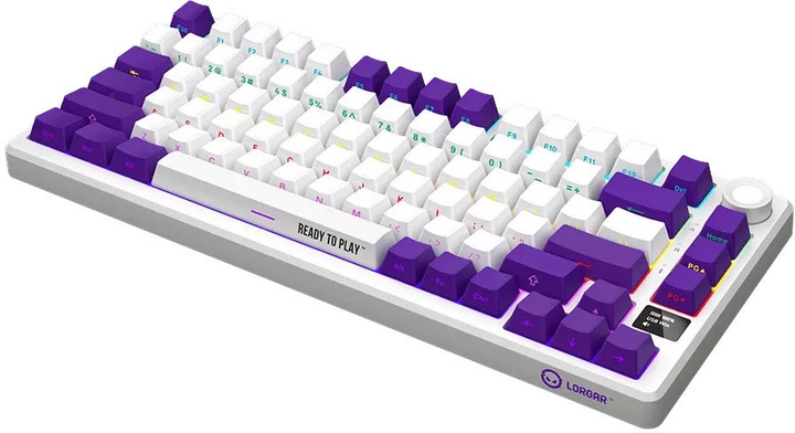 Klawiatura bezprzewodowa Lorgar RGB USB/Wireless White (LRG-KBP7075W-WH-US) - obraz 7