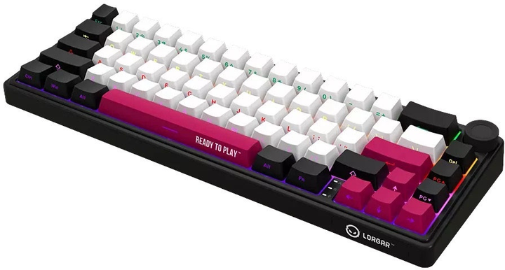 Klawiatura bezprzewodowa Lorgar RGB USB/Wireless Black (LRG-KBP70MW-BK-US) - obraz 2
