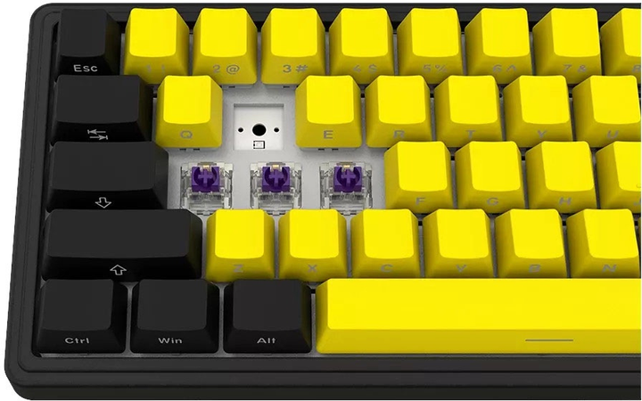Klawiatura bezprzewodowa Lorgar RGB USB/Wireless Yellow (LRG-KBP70MW-YL-US) - obraz 8