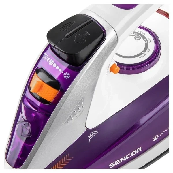 Праска Sencor, 2400Вт, 200мл, паровий удар -120гр, постійна пара - 25гр, Anti-calc, керамічна підошв (00110842) - изображение 2