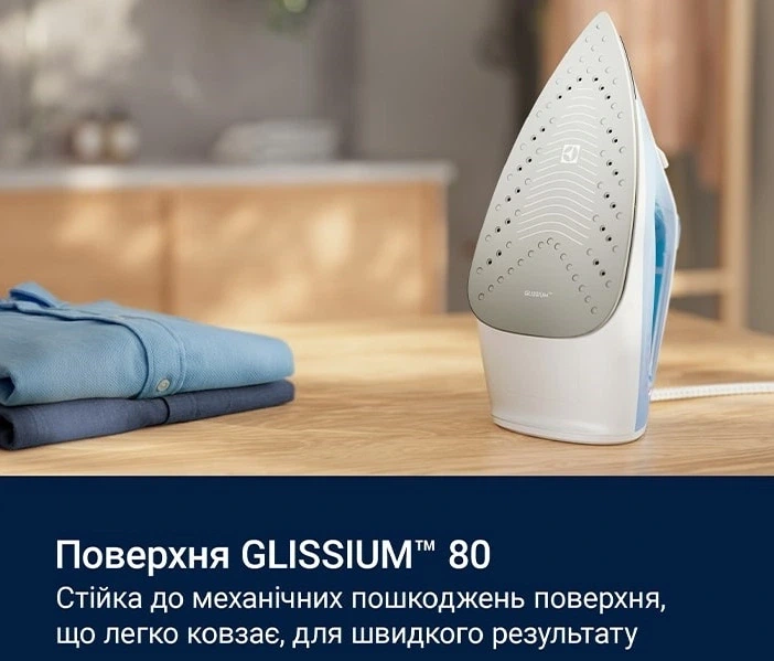 Праска Electrolux, 2300Вт, 250мл, паровий удар 110гр, керамічна підошва, синьо-білий (00113358) - изображение 6