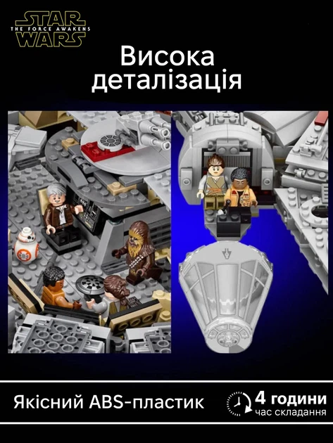 Конструктор Millennium Falcon, 1381 деталь, Сокіл Тисячоліття
